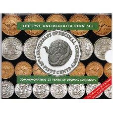 AUSTRALIA 1991 . ERROR MINT SET . INCORRECT DATE ON FIVE CENT AUSTRALIA 1991 . ERROR MINT SET . INCORRECT DATE ON FIVE CENT
